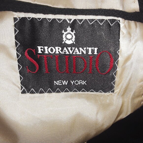 Fioravanti Studio New York mens large black 100% cashmere w/gold satin lining - Picture 9 of 10